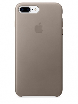 Кожаный чехол для iPhone 7 Plus, платиново-серый цвет