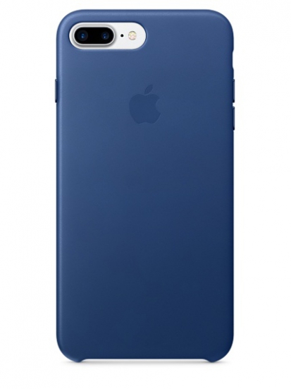 Кожаный чехол для iPhone 7 Plus, тёмно-синий цвет